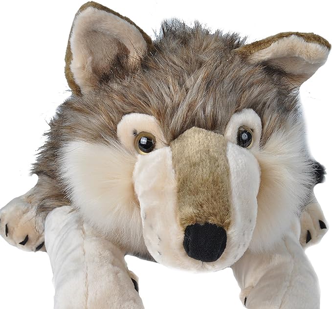 Wild Republic Jumbo Wolf Plush, Giant Stuffed Animal
