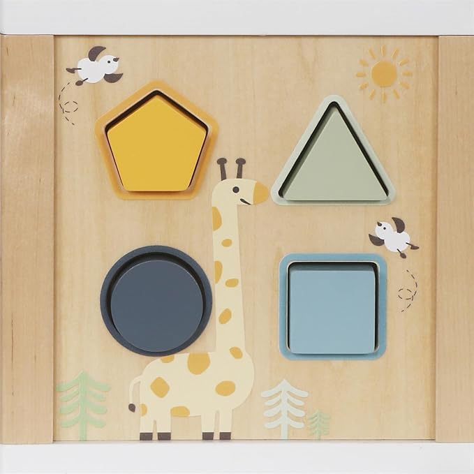 Wooden Activity Cube, 6-in-1 Montessori Toys for 1+ Year Old